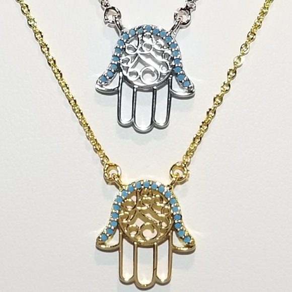 💖 New in Gift Box 🎁 Hamsa Hand Necklace - Picture 10 of 10